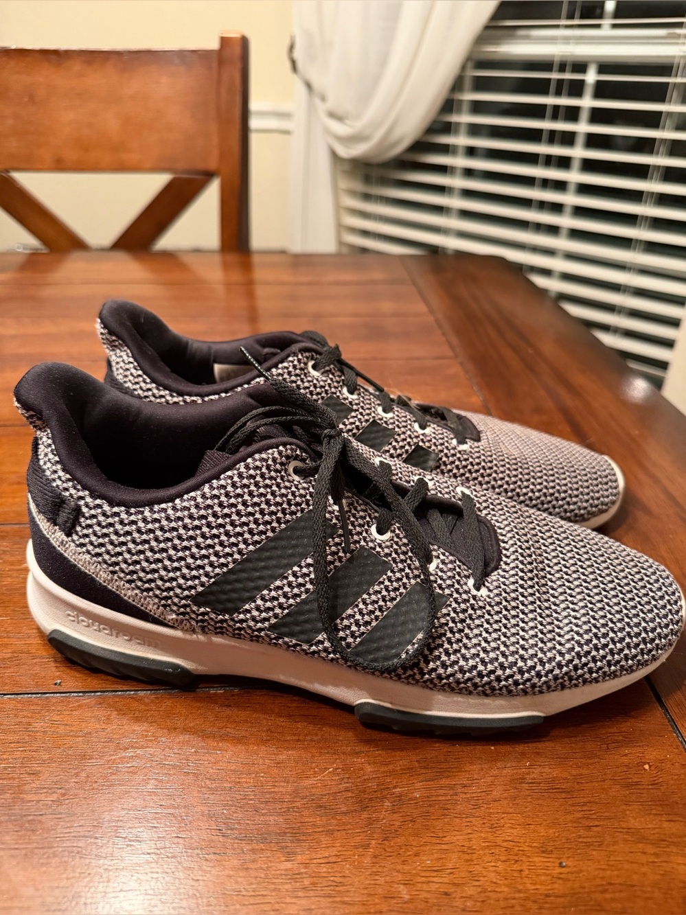 Men's adidas Knit Lace-Up Sneakers - Black & Gray